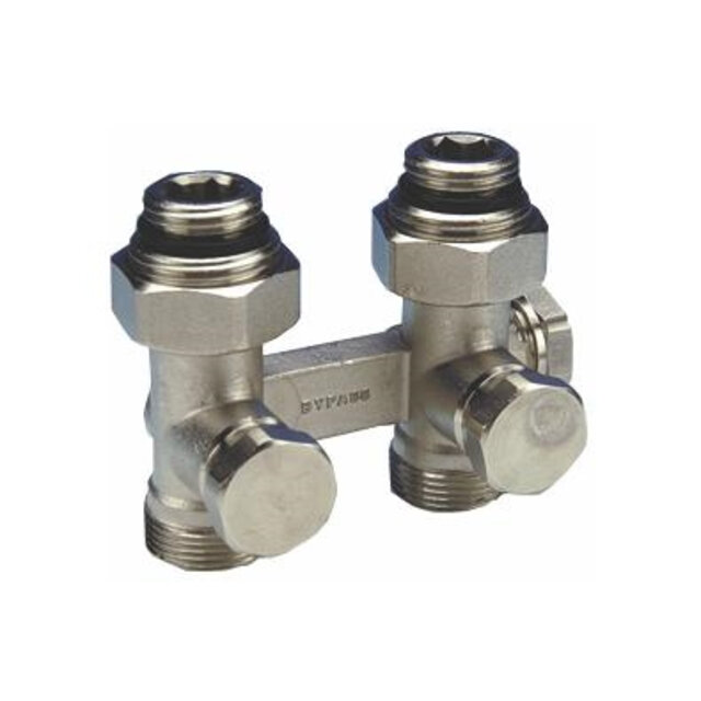 Recht H-stuk (regelbaar) 1/2"MxM24M