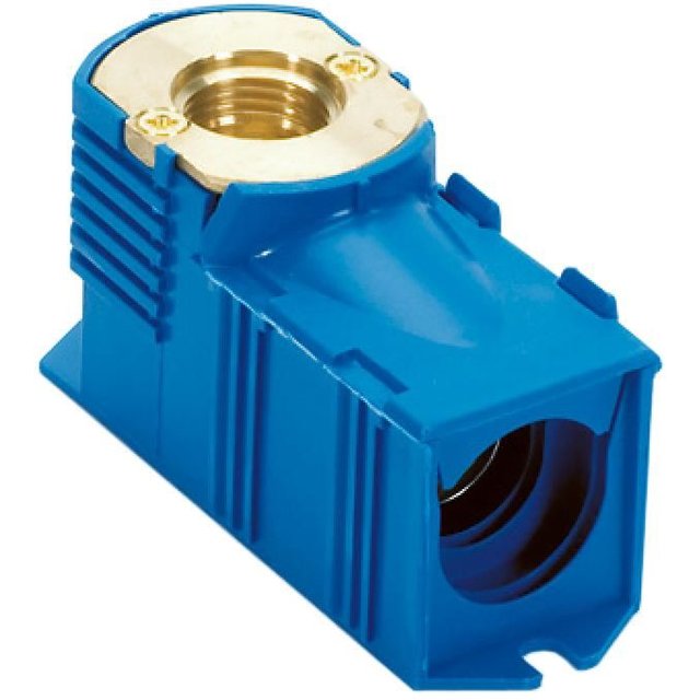 Enkele inbouwdoos perskopp. 16x2 (blauw)