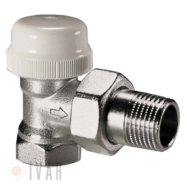 Haakse radiatorkraan 1/2"x1/2" ZK