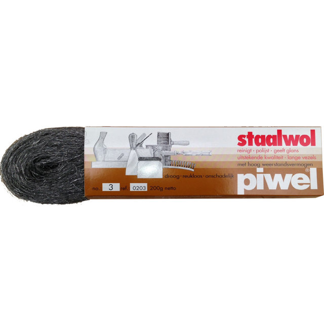 PIWEL staalwol in pakjes 200g PIWEL staalwol in pakjes 200g