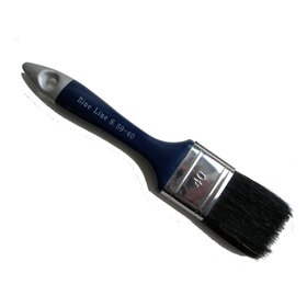 Verfborstel plat plastiek zwart haar