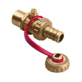 Vul- en aftapkraan messing kap 1/2