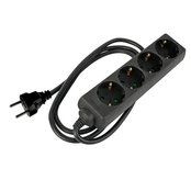 Stekkerblok 4X16A 3M ZWART