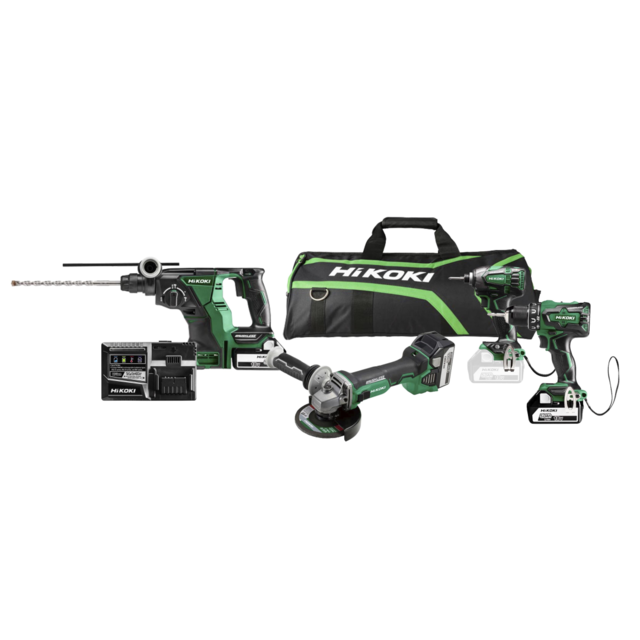 Combopack met 3 x 5.0 Ah accu's en lader in tas