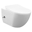 Creavit CREAVIT DESIGN OPHANG WC MET RVS SPROEIER (BIDET) RIMOFF MET EEN GEÏNTEGREERDE KOUD WATER KRAAN