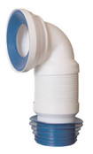 FLEXIBEL WC AANSLUITSTUK BOCHT 90° AANSLUITING CONISCH Ø90-110