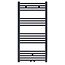 Creavit HANDDOEK RADIATOR MIDDEN AANSLUITING ZWART MAT GEBORSTELD 1200X500