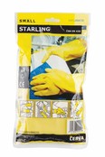 HUISHOUD HANDSCHOEN STARLING GEEL  LATEX S 0,4MM-30CM