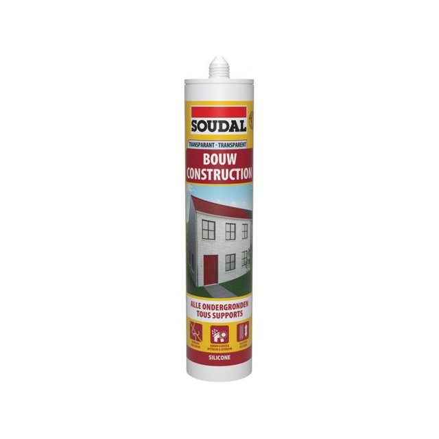 Bouw silicone transp 300 ml