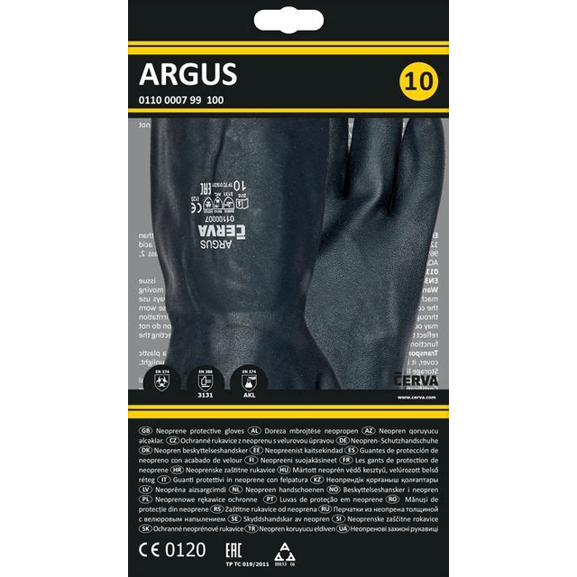 HANDSCHOEN NEOPREEN ARGUS ZWART 0,7 MM DIK 33CM LENGTE