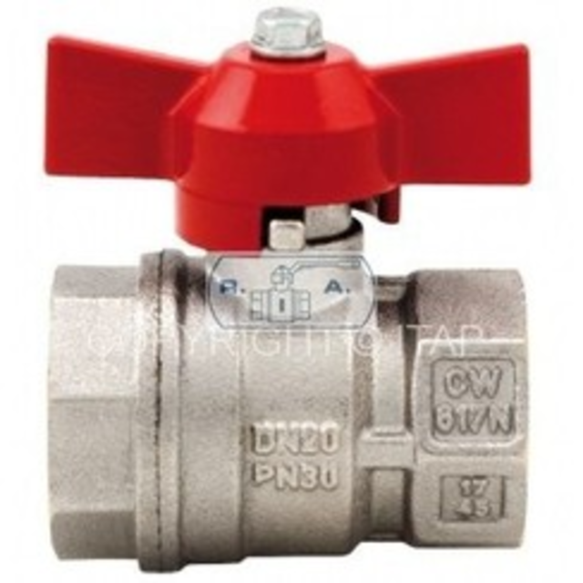 Kraan Rode vlindergreep FF 1/2 x 1/2