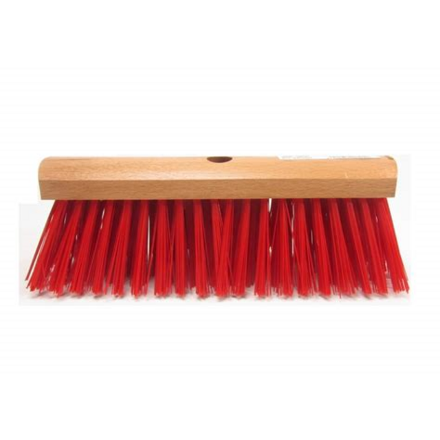 STRAATBEZEM PVC LANG gelakt 30 cm plat