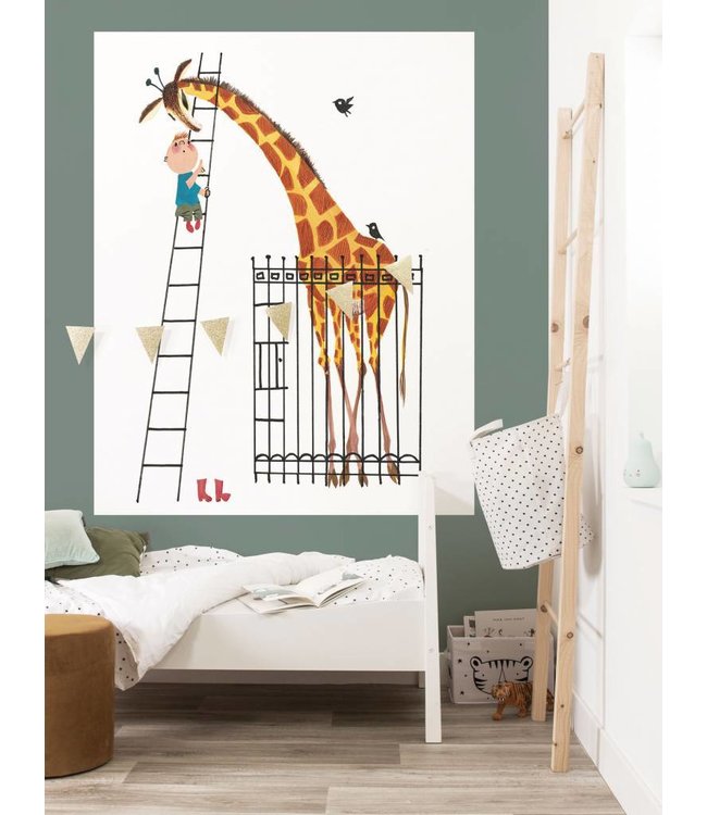 Kek Amsterdam Fiep Westendorp Behang Paneel 'Reuze Giraffe'