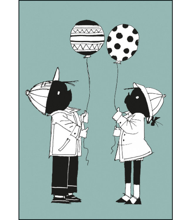 'Jip en Janneke met een ballon' enkele kaart