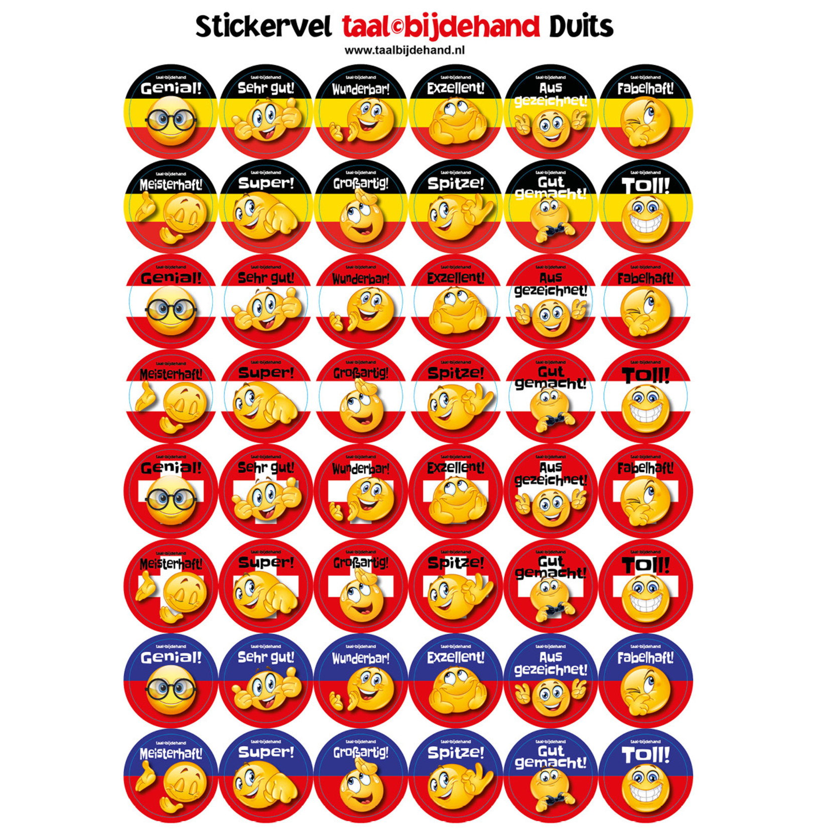 Taalbijdehand German stickers