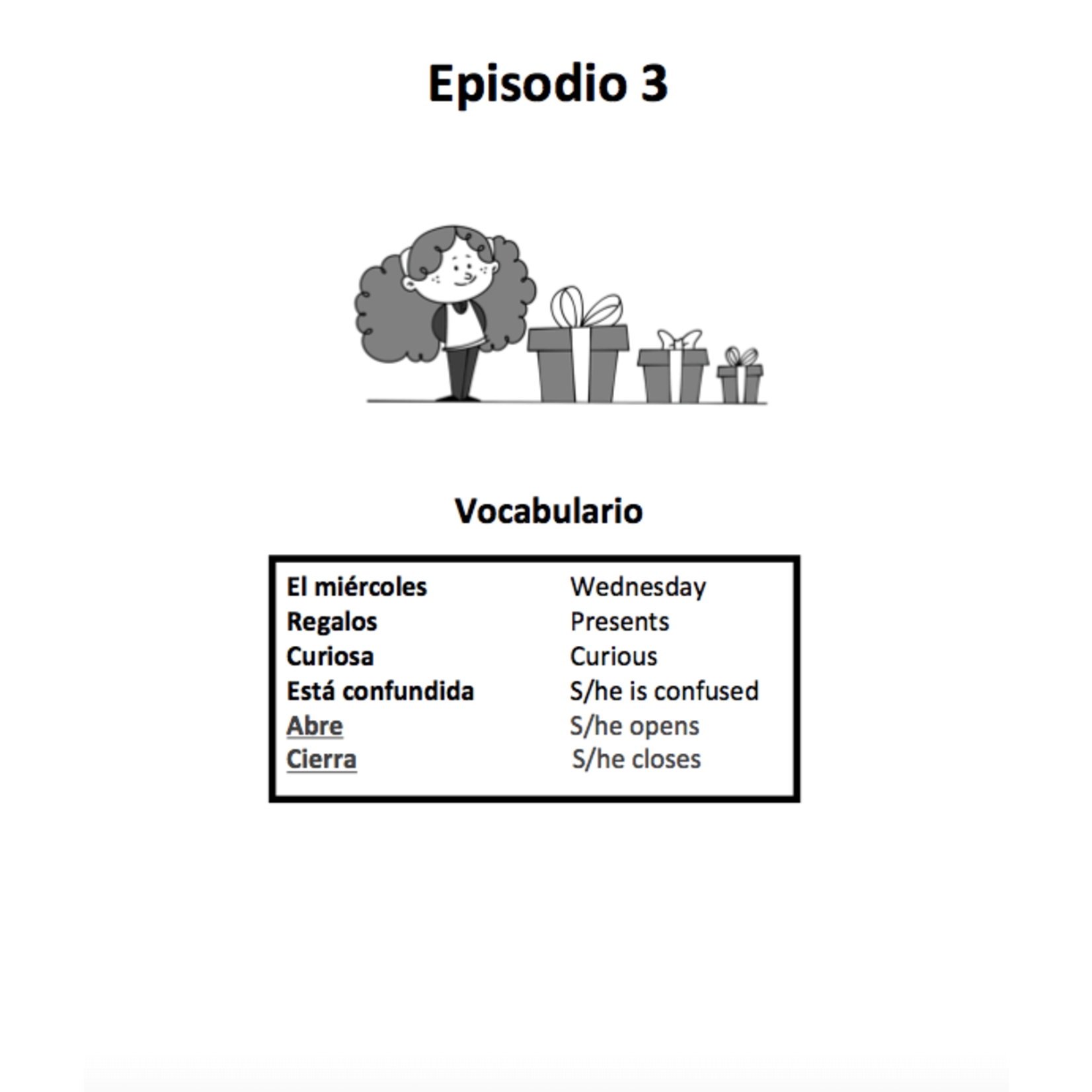 Spanish Cuentos La piñata de Renata - Workbook