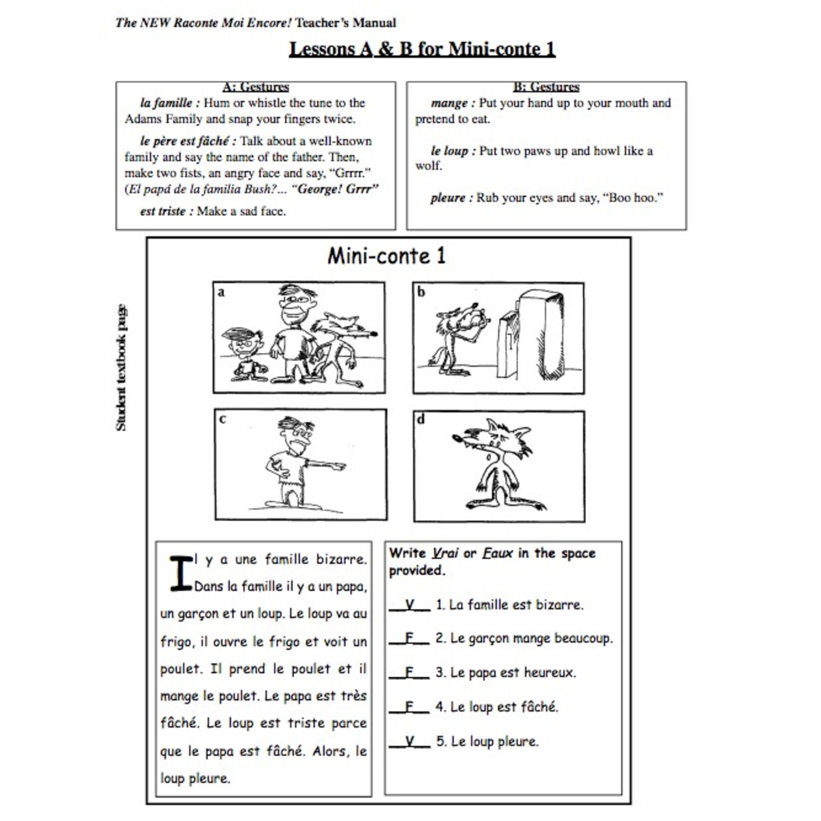 Fluency Matters Teacher's Manual for The NEW Raconte-moi encore!