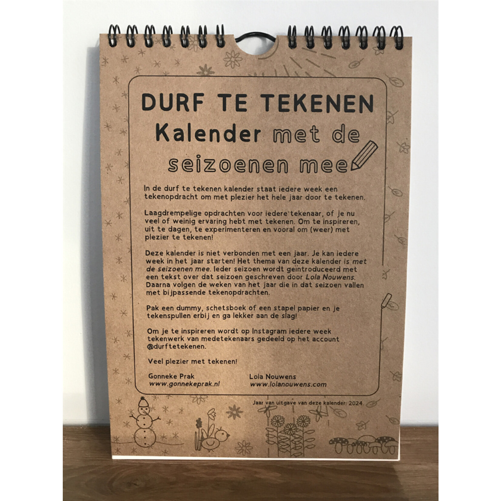 Gonneke Prak Dare to draw calendar (Dutch)