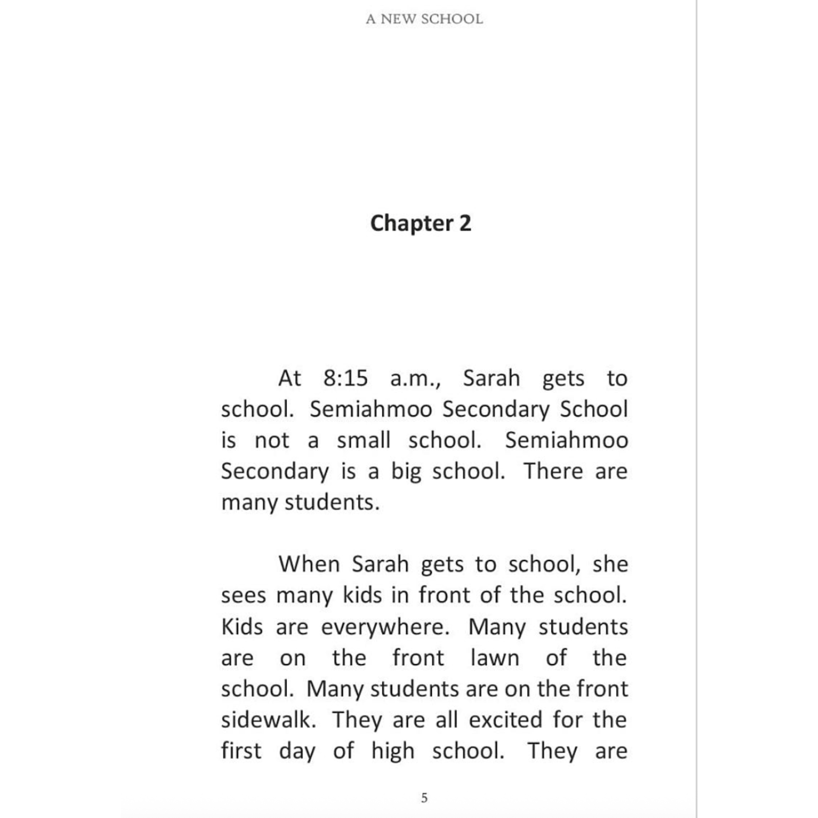 Vicki Schrader A new school