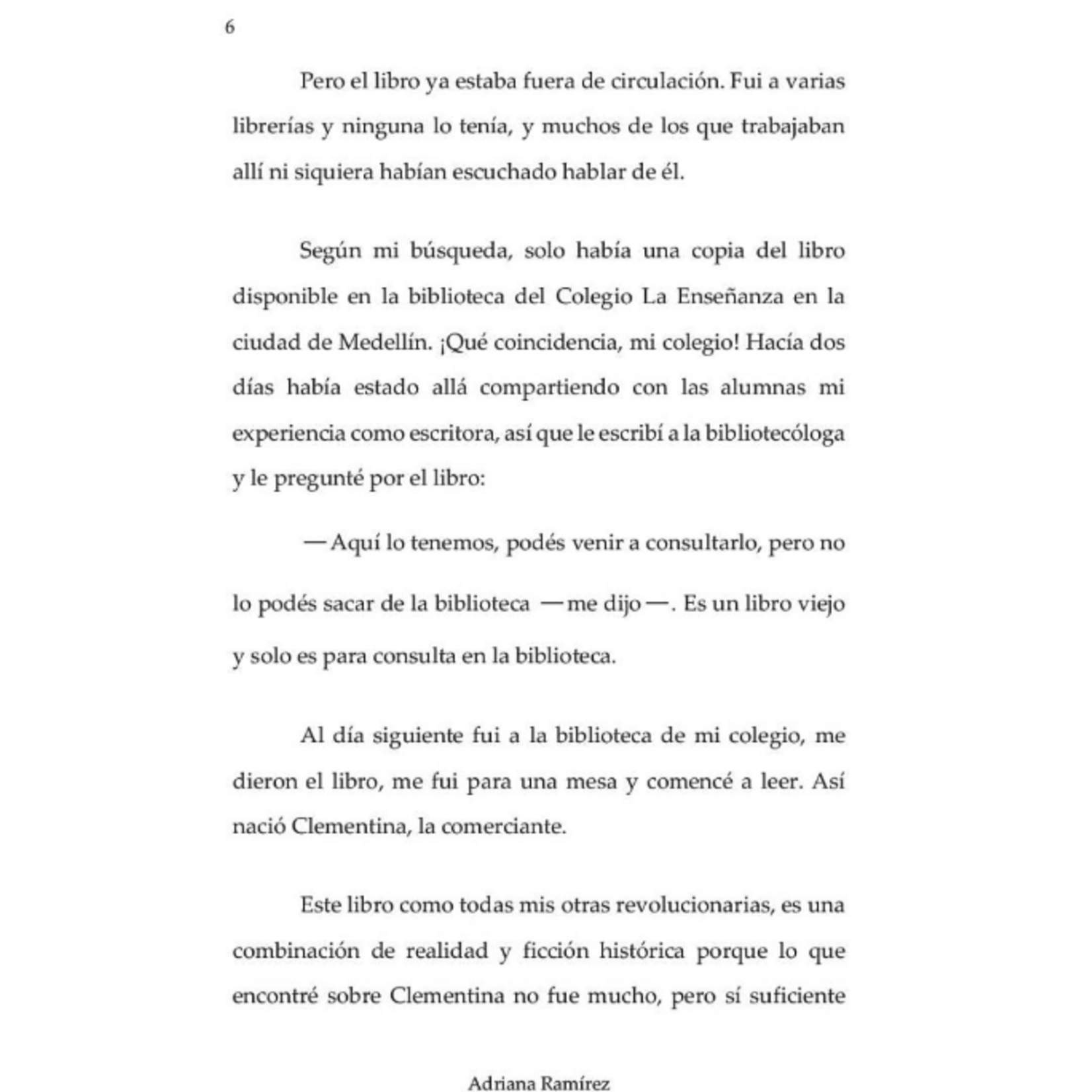 Adriana Ramirez Clementina, la comerciante