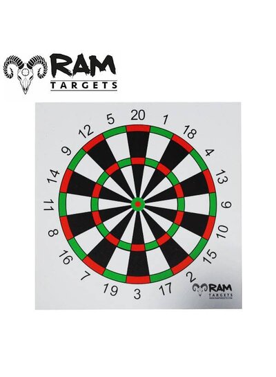 RAM Schietkaart darts 14 x 14 cm