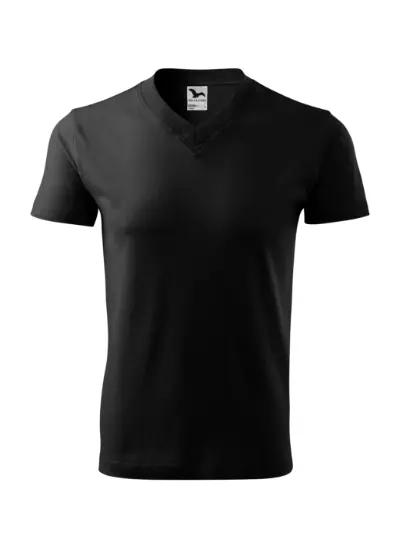 Malfini Malfini V-Neck T-shirts Zwart/Wit