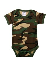 Camouflage Baby romper met mouw