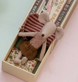Maileg Mouse in Matchbox - Little Sister Yellow skirt