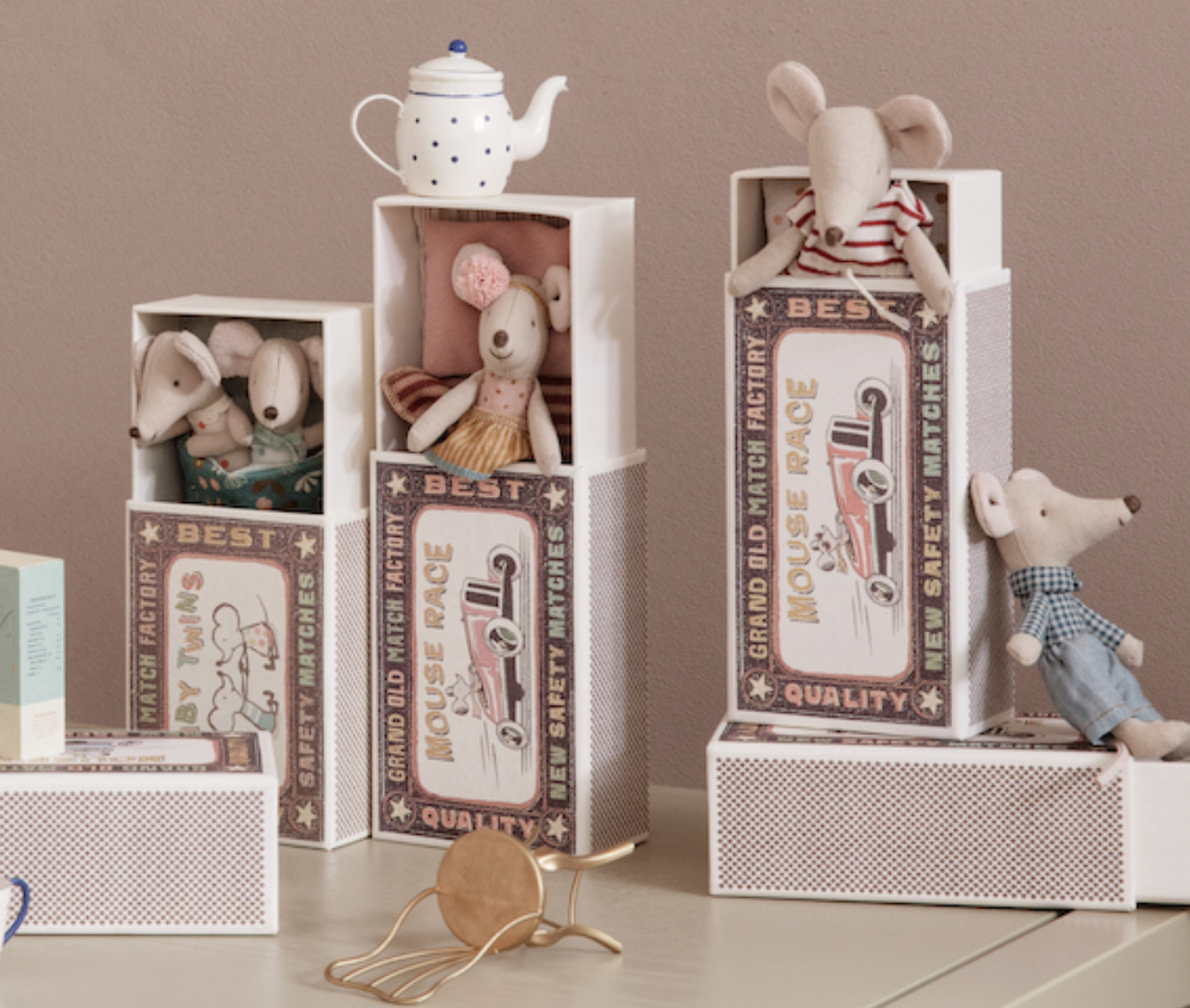 Maileg Mouse in Matchbox - Big Brother in Pajamas