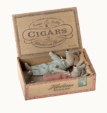 Maileg Father and Mother Mouse in Cigar Box