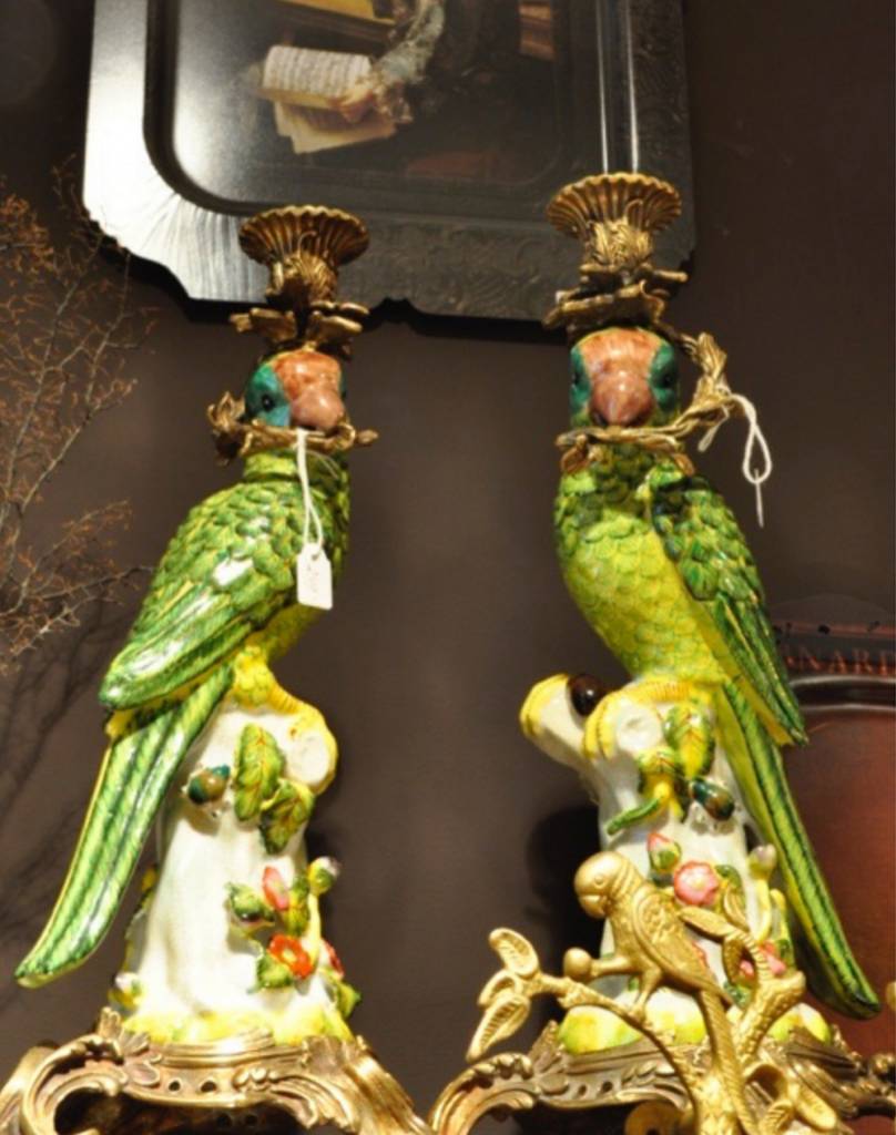 Candle Holder - Parrot Green