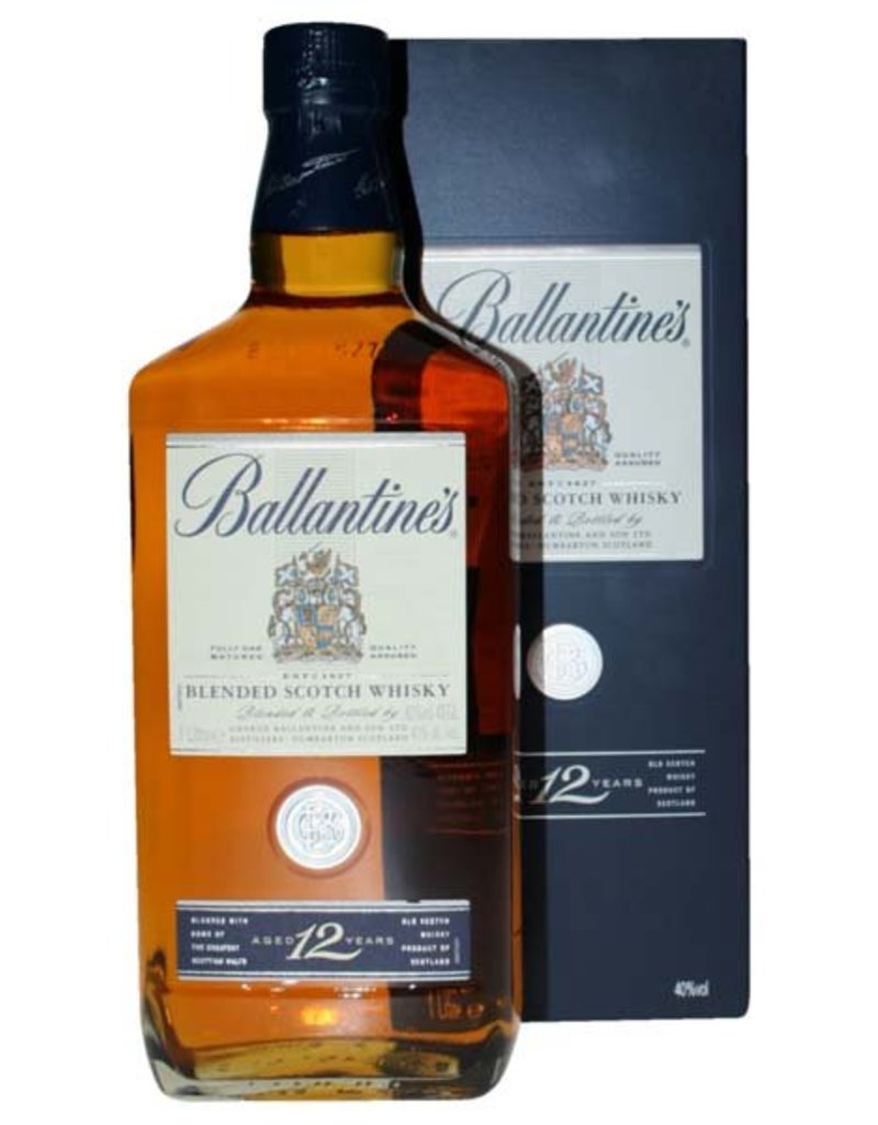 Ballantines Ballantines 12 Years Old Scotch Whisky 1 Liter Gift box