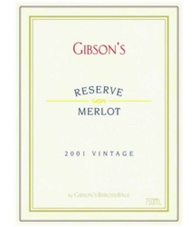 2004 Gibson's Merlot Reserve