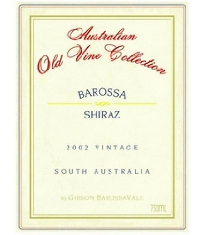 Gibson Wines 2003 Gibson's Shiraz Old Vine Collection