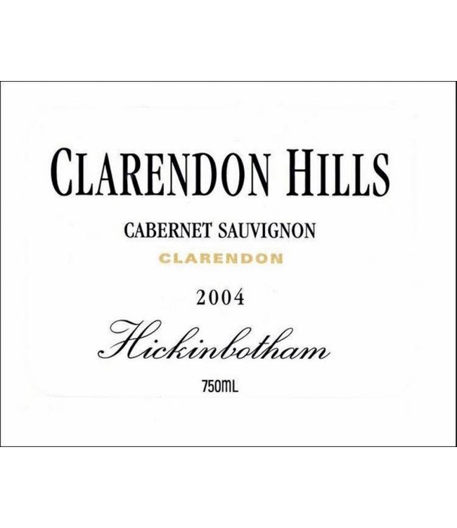 1998 Clarendon Hills Cabernet Sauvignon Hickinbotham