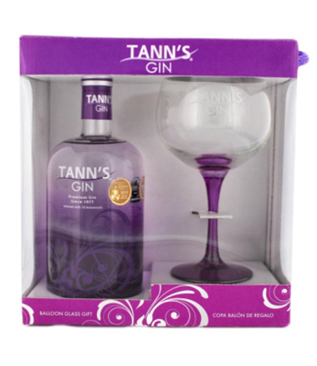 Tann's Gin Giftset 700ml + Glas Gift box