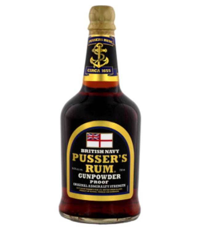 Pussers British Navy Rum Black Label Gunpowder Proof 70cl