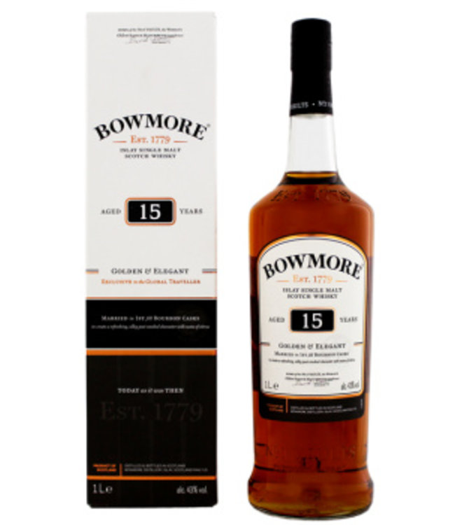 Bowmore 15YO Golden & Elegant Malt Whisky 1,0L Gift Box