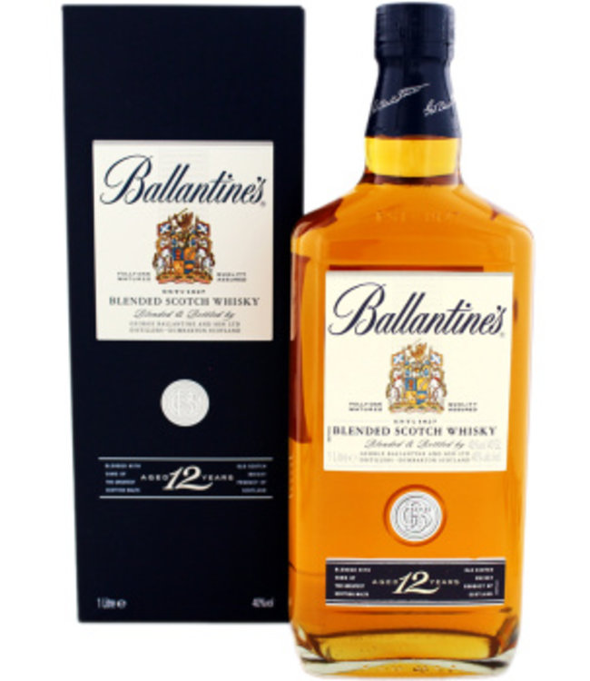 Ballantines 12 Years Old Scotch Whisky 1 Liter Gift box