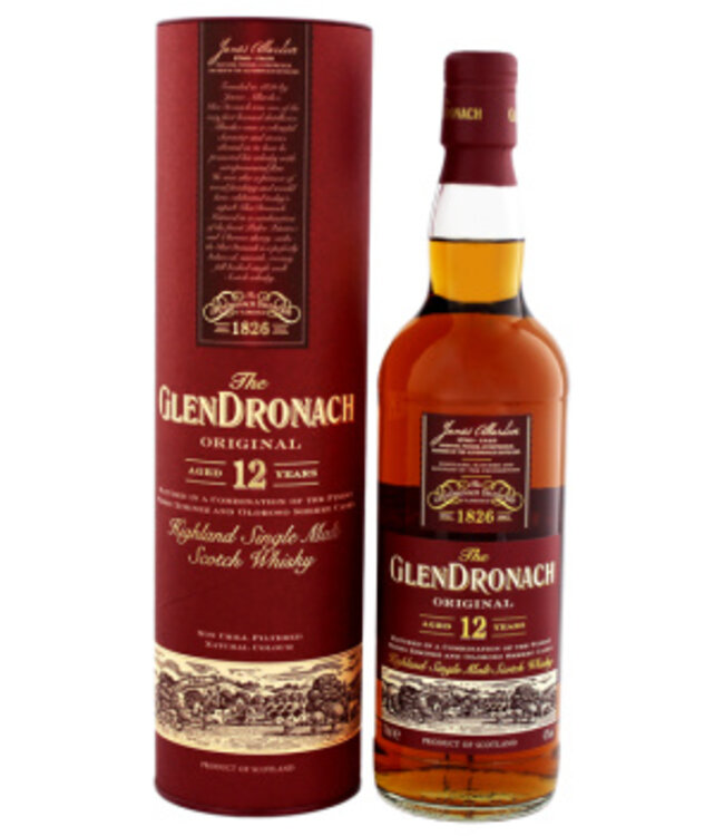 Glendronach 12 Years Old Original Malt Whisky 700ml Gift box