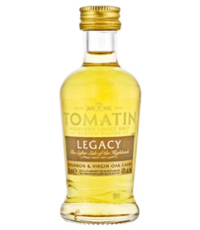 Tomatin Legacy single malt miniatuur 0,05L 43%