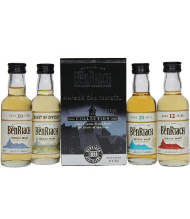 BenRiach Collection Classic Speyside Miniatures 4x50ml Gift Box