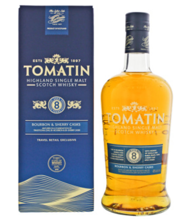 Tomatin 8YO Bourbon & Oloroso Sherry Cask 1L 40%