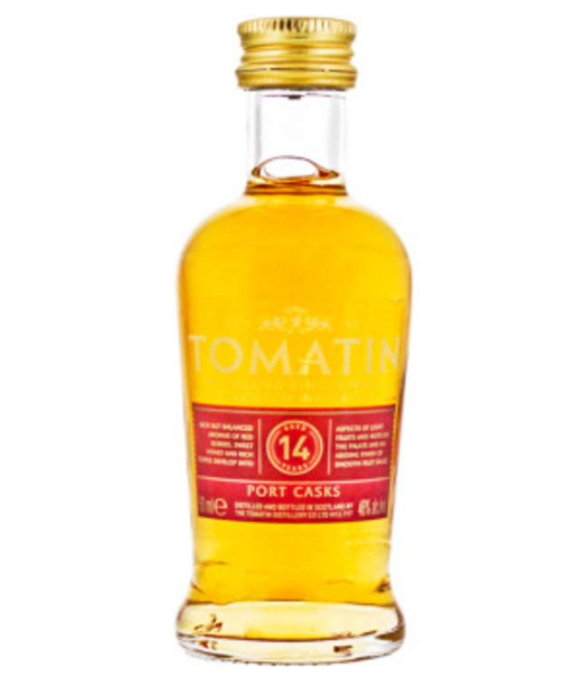 Tomatin 14YO Port Cask miniatuur 0,05L 46%