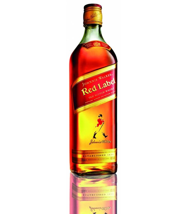 Johnnie Walker Walker Johnnie Drinks Label - Luxurious Red