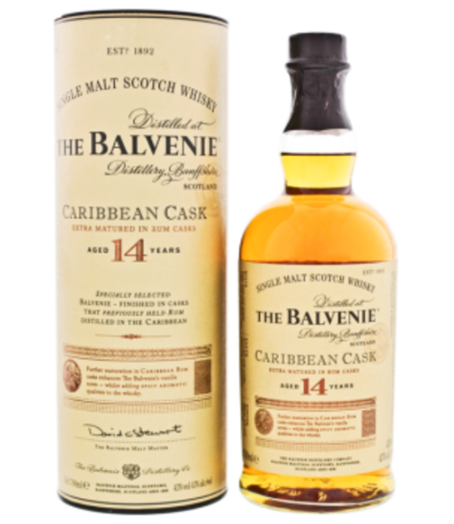 Balvenie Caribbean Cask 14YO Malt Whisky 0,7L -GB-