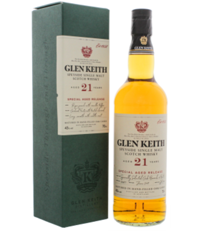 Glen Keith 21YO Special Aged Release Speyside Single Malt Scotch Whisky 0,7L -GB-