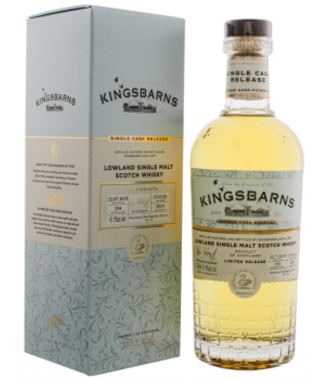 Kingsbarns Single Cask No. I5I0292 2015/2019 Cask Strength Lowland Single Malt Whisky 0,7L -GB