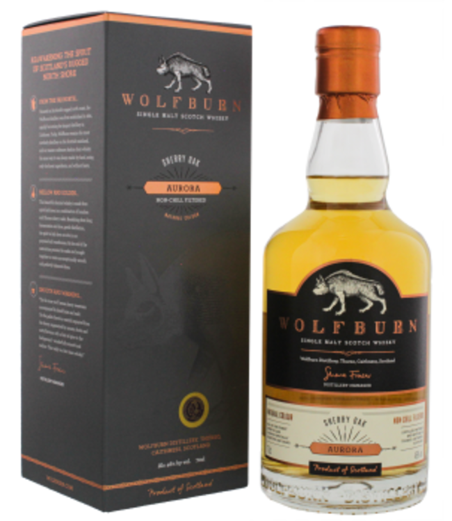 Wolfburn Aurora Sherry Oak Single Malt Scotch Whisky Non Chill Filtered 0,7L -GB-