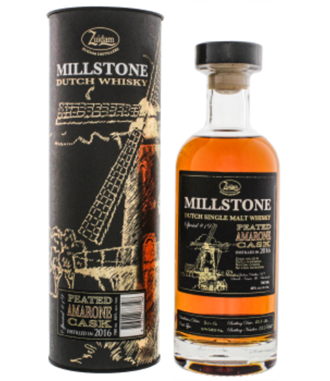 Zuidam Millstone Single Malt Whisky Peated Amarone Cask 2016/2020 Special No. 19 0,7L -GB-